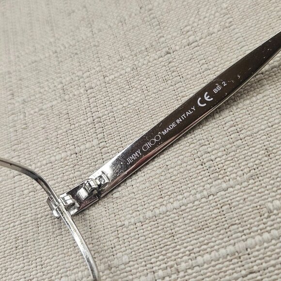 Jimmy Choo Women Eyeglasses Frame Silver Tone Metal Eyewear Glasses made Italy - Picture 11 of 12